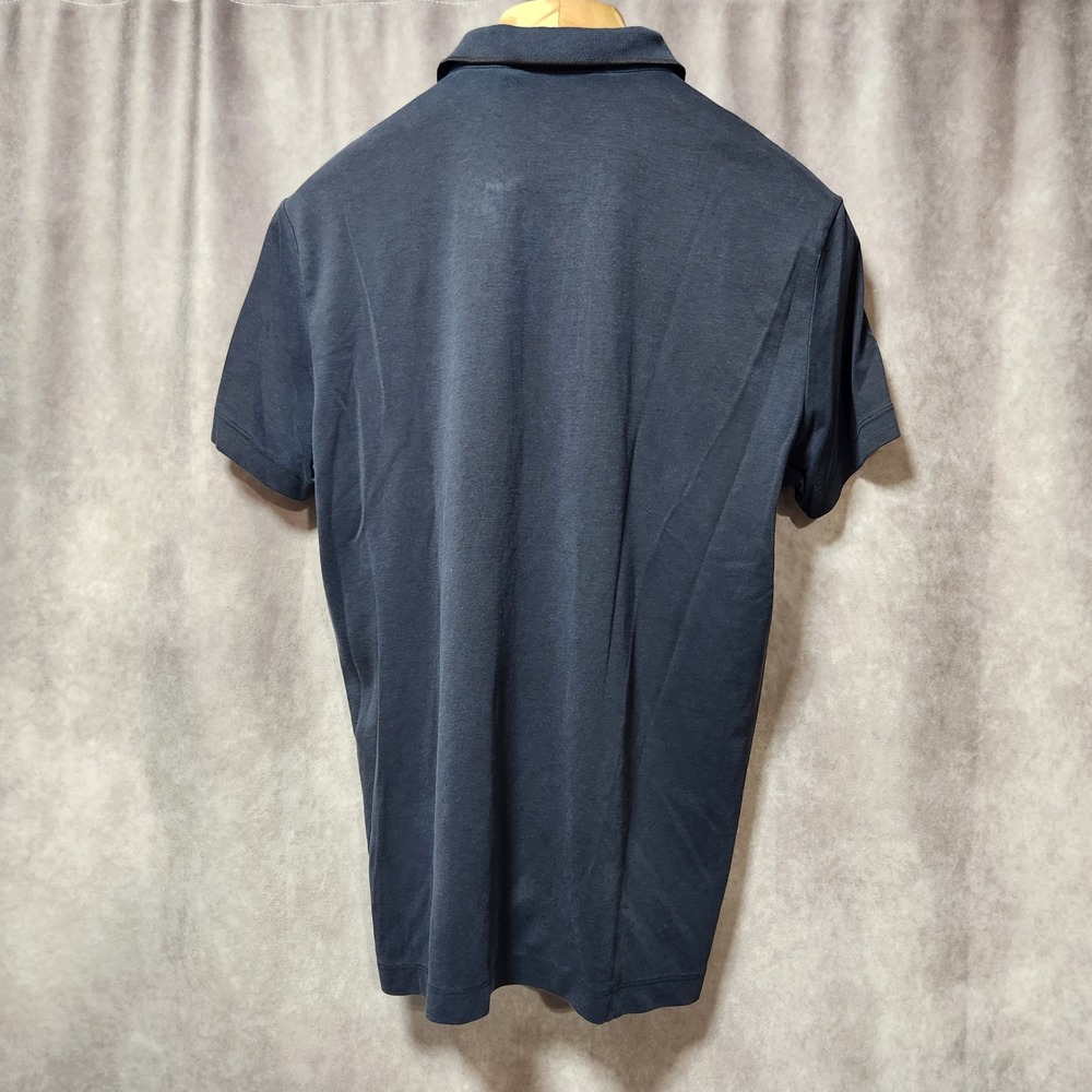 Theory Sandhurst Current Pique Polo Shirt Mens Medium Navy Blue G0694514 - Picture 4 of 7